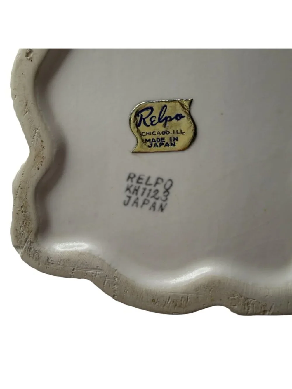 Vintage Relpo Baby Bassinet Planter MCM Ceramic Nursery Cradle Decor Blue